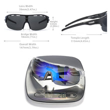 KDEAM Large Size Sports Sunglasses Men Polarized 1.2mm Thickness Lens Wind Resistance