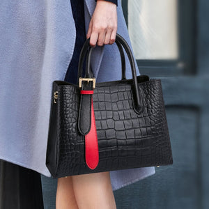 ZOOLER Brand 2022 Designer HOT Genuine Leather Women Tote Bags Crocodile Patton