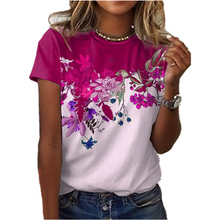 Women SPRING-SUMMER 3D Printed T-shirt Abstract Printing Casual Short-sleeved