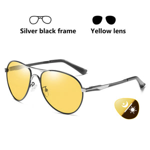 2022 New Trend Intelligent Aviation Photochromic Sunglasses Polarized Men Day Night Vision