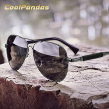 Pilot Titanium Alloy Photochromic Men Sunglasses Polarized