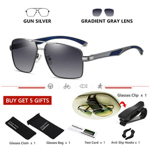 Aluminum Men Sunglasses Polarized for Male HD Photochromic Day Night Vision
