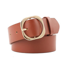 Women Casual Solid Square Waistband Belt Adjustable Leather Waist Belt Suitable for any adult women